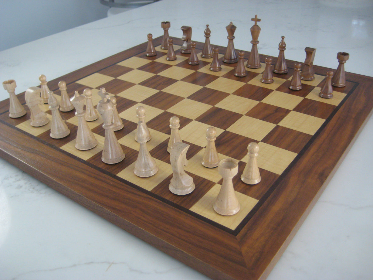 Walnut & Maple Chess Set