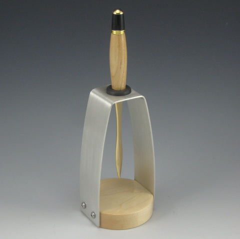 Maple & Gold Letter Opener with Maple & Pewter Holder