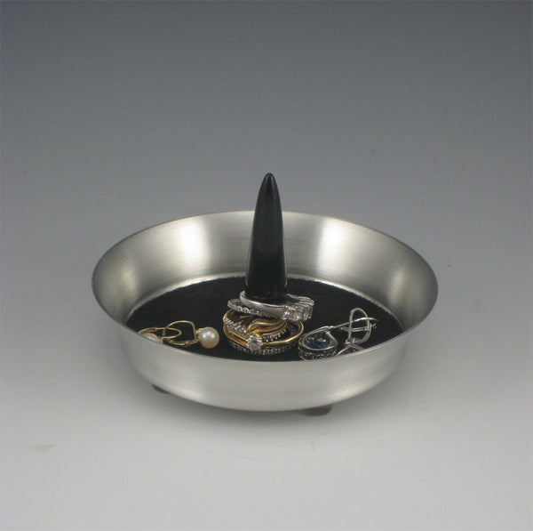 Pewter and Acrylic Ring Dish