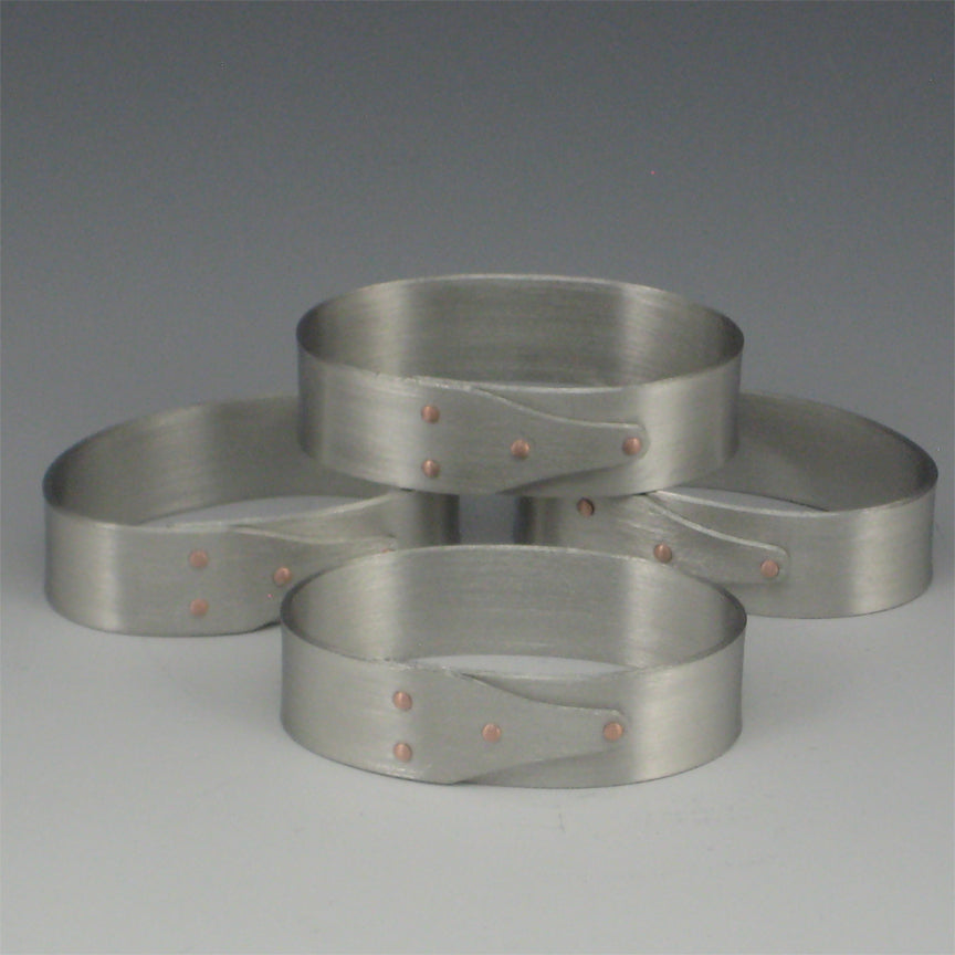 Shaker Pewter Napkin Rings (Set of 8)
