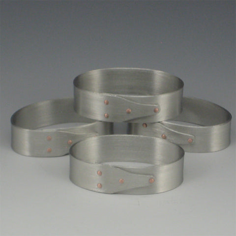 Shaker Pewter Napkin Rings (Set of 4)